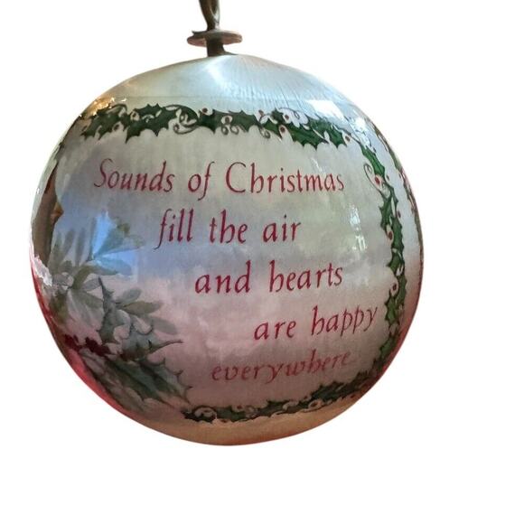 Cardinal Sounds of Christmas Quote Silk Ball Holiday VTG Ornament Gift READ - Picture 8 of 9